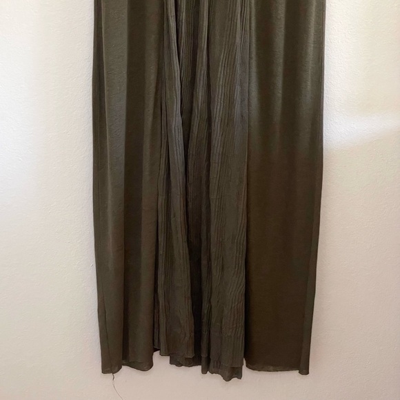 Free People Beach Always Dreamin Linen Blend Cap Sleeve Maxi Dress Army Green XS - Picture 8 of 16